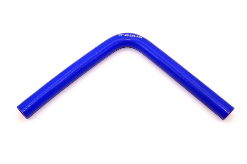 Патрубок силиконовый угловой Ф 20 мм L=250х250 мм, 90°