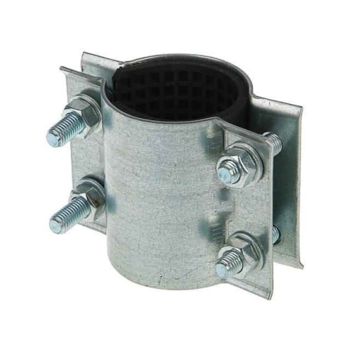 Хомут ремонтный двухсторонний сталь оц Ду 65 (Дн 70-82) L=103мм арт.1221767