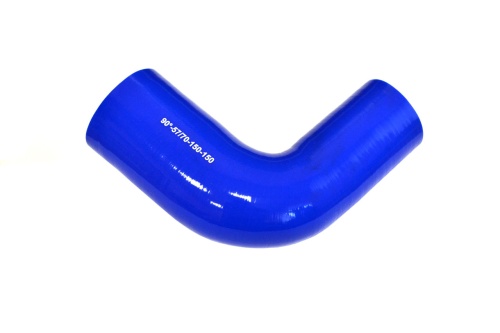 Патрубок силиконовый угловой с переходом Ф 57х70 мм L=150х150 мм, 90°