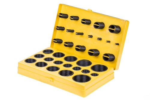 Набор колец уплотнительных резиновых Метр.   (№8С), в кейсе 419 шт