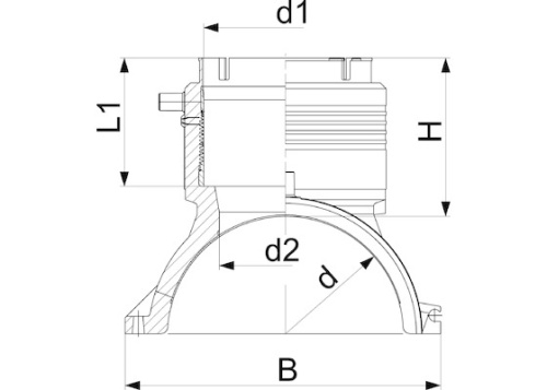 Седелочный отвод «Сатурн» Georg Fischer d140x90 с ответной частью электросварной
