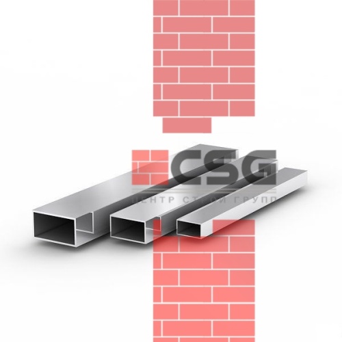 Трубы нержавеющие электросварные ЭСВ прямоугольные 40х20х1.2 зерк, длина 6 м, марка AISI 201