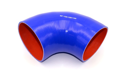 Патрубок силиконовый угловой Ф 125 мм L=150х150 мм, 90°