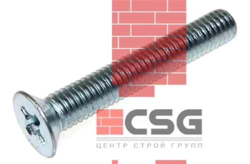 Винт с потайной головкой 14 оцинк. DIN 965