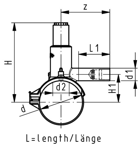 Электросварная седелка с системой типа Газ-Стоп Georg Fischer на 1-5 бар, d125х20 SDR11