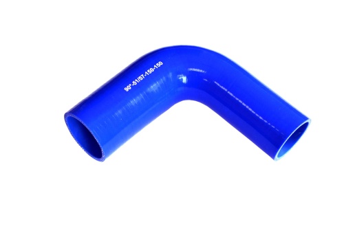 Патрубок силиконовый угловой с переходом Ф 51х57 мм L=150х150 мм, 90°