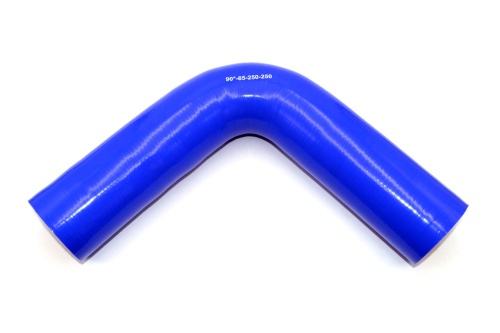 Патрубок силиконовый угловой Ф 65 мм L=250х250 мм, 90°