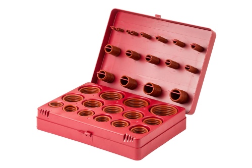 Набор колец промышленных силиконовых Дюйм. (№4), в кейсе 387 шт