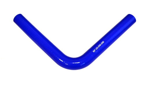 Патрубок силиконовый угловой Ф 25 мм L=250х250 мм, 90°