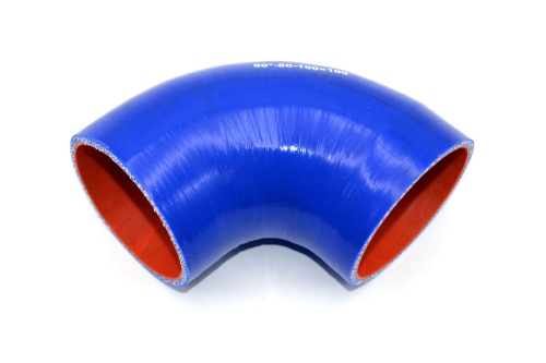 Патрубок силиконовый угловой Ф 80 мм L=100х100 мм, 90°