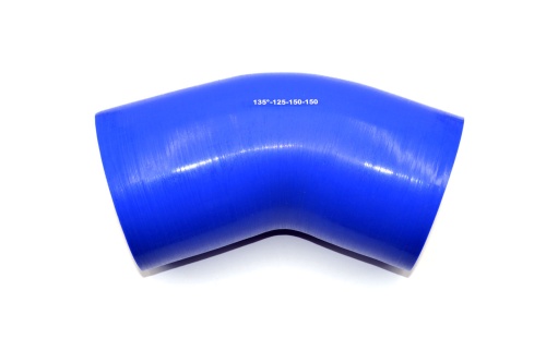 Патрубок силиконовый угловой Ф 125 мм L=150х150 мм, 135°